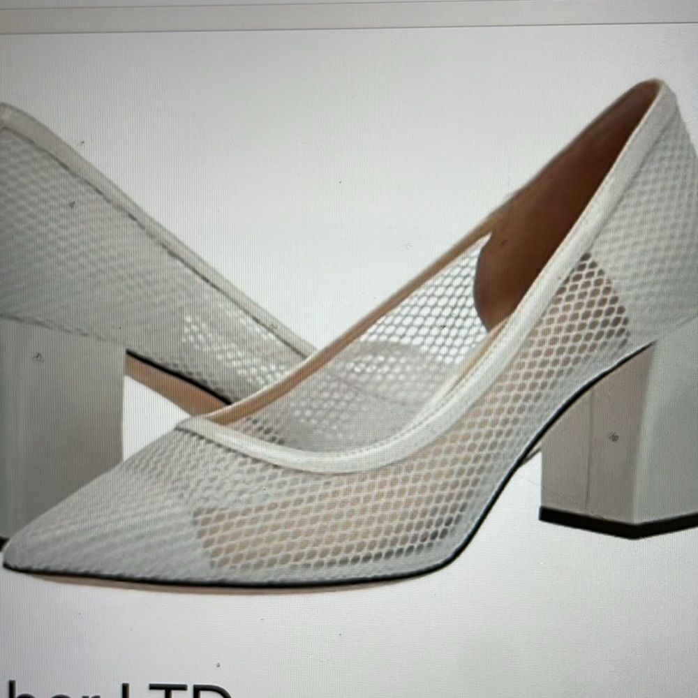 Marc Fisher LTD Zesty Mesh Block Heel Dress Pumps Size 5.5